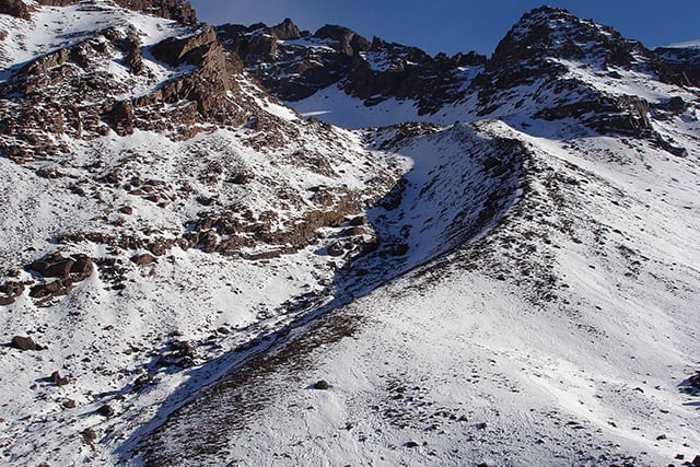 Moraines in the High Atlas near Toubkal
